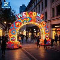 Arche gonflable à motifs Pop Art pour festival de musique, événement et décoration de fête