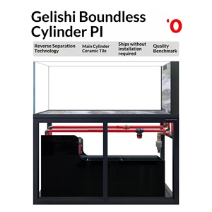 Nouveau réservoir sans bordures PRO de style industriel de Ruibit avec filtre inférieur et débordement latéral en dalle de roche, conçu pour les poissons rouges <span class=keywords><strong>Ranchu</strong></span> élevés en rivière - Product Image 5