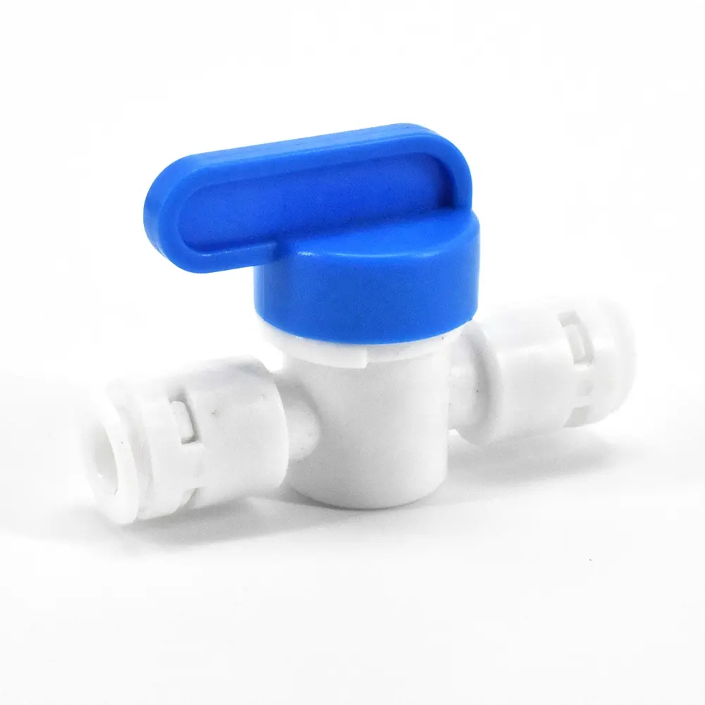 OD Del Tubo 1/4 ", 3/4" a filo Valvola a Sfera Filtro Dell'acqua Raccordo Rapido Raccordo Connettore Rapido di Plastica Depuratore di Acqua Valvola a Sfera Montaggio