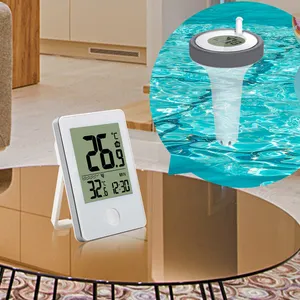 CE FCC Custom Logo Wireless Floating Outdoor Mini LCD Digital Swimming Pool Floating Motive Thermometer With Lcd Display