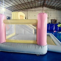 Maison de rebond gonflable commerciale château rebondissant château gonflable fête maison de rebond gonflable avec piscine et toboggan