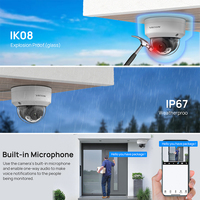 Sistema de Seguridad CCTV con Cámara IP de Red ColorVu de 4MP, Impermeable, Detección de Humanos y Vehículos, Audio Bidireccional, Ranura para Tarjeta SD