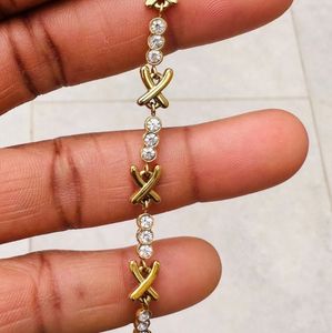 Moda 18K chapado en oro Gemma Owen <span class=keywords><strong>XO</strong></span> beso collar con cristal encanto Collar Cubic Zirconia diamante joyería para ella - Product Image 5