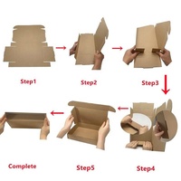 Boîtes d'expédition en carton ondulé kraft brun uni imprimées, petites boîtes d'expédition pour colis, boîtes d'emballage pour expédition, boîtes en papier