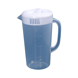 Jarra de agua fría de plástico de 2000 ml con tapa y asa para uso doméstico en la cocina - Product Image 1