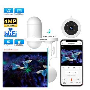 Telecamera di Sorveglianza Hongnaer 4MP 2K HD con Visione Notturna a Infrarossi, Alimentazione a Distanza, WiFi 2.4G/5G, Telecamera per Alimentazione Pesci ICSee - Product Image 1