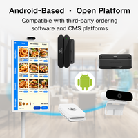 Kiosco de Pago Autoservicio Interactivo de 24 Pulgadas, Kiosco de Pantalla Táctil Automática, Máquina de Pedidos Automática para Restaurantes