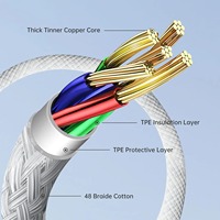 Cable de Carga Rápida USB-C a Tipo-C de 60W con Trenzado de Nailon para iPhone 16, con Carga Rápida de 5A, Conductor de Cobre Puro, Incluye Caja