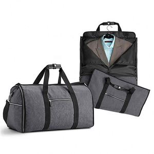 Custom Oxford Garment <b>Bags</b> Large Capacity Folding Travel <b>Bag</b> <b>Duffel</b> Black Flight Suit Handbag Weekend <b>Bag</b> With Shoe for Men - Product Image 1