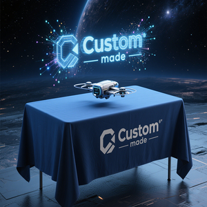 Nappes carrées modernes en tricot personnalisées, écologiques, 100 % polyester, tailles et couleurs au choix, pour hôtels, expositions et usage domestique. - Product Image 4