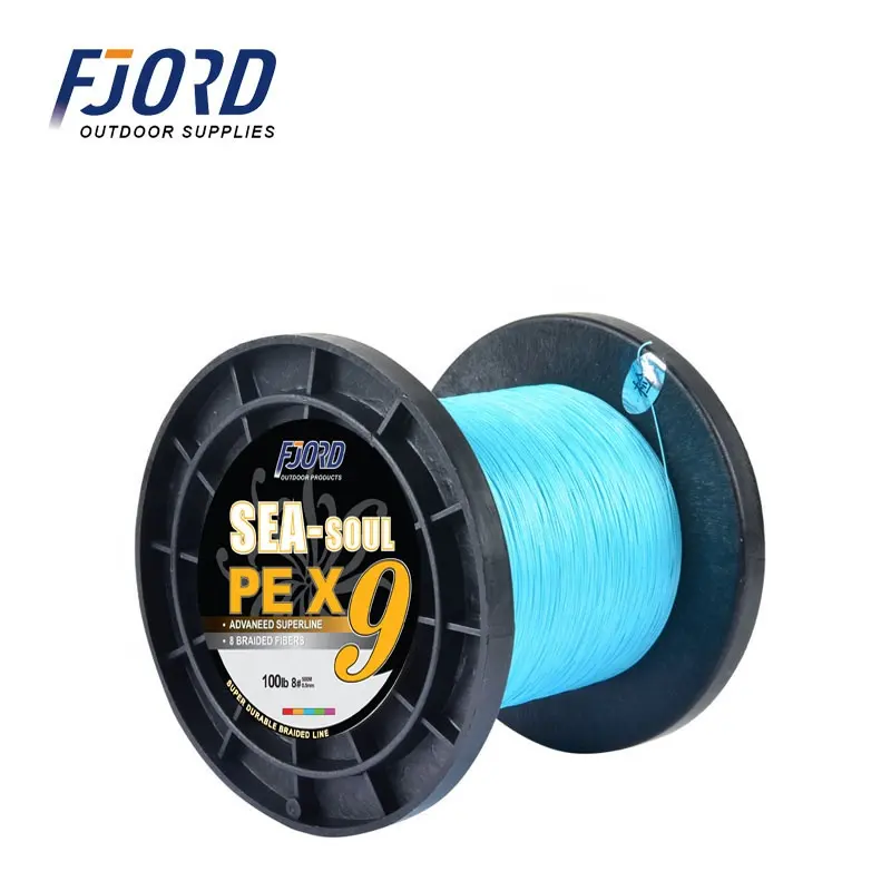 FJORD High quality custom 9 strand braided PE fishing line