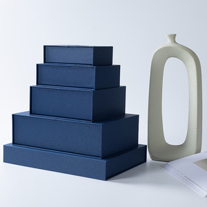 Caja de regalo de perfume de embalaje de cinta azul de lujo de cartón personalizado caja de regalo de té de cumpleaños lápiz labial cerveza pestañas peluca herramienta caja de regalo - Product Image 5