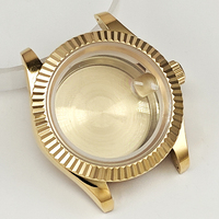 Boîtier de montre de luxe pour homme de haute qualité, accessoires en acier inoxydable, boîtier doré, montre modifiée, montre DD