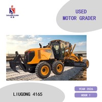 Niveleuse Liugong 4165D d'occasion 2026, 1 heure de fonctionnement, système hydraulique fiable pour l'ingénierie municipale