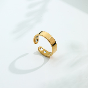 Cincin Terapi Bio Magnet Ganda Baja Tahan Karat 2025 Anti Mendengkur Pengontrol Kesehatan Berat Badan Perhiasan Pernikahan Cincin Magnet - Product Image 6