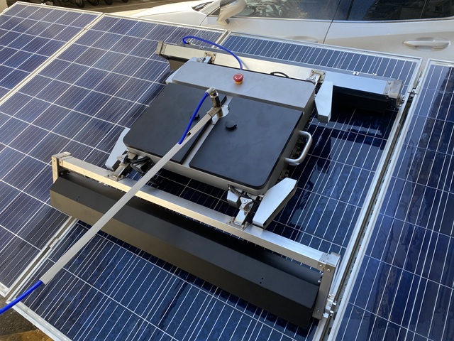 T1 Automatic Solar Panel Cleaning System for Solar Farm Commercial Industrial Rooftop Robot Brush 1500/Hour Efficiency Wind