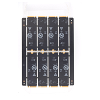Circuit imprimé noir de carte PCB multicouche sans halogène de Tg élevé d'OEM pour le lecteur à semi-conducteurs construit à l'usine