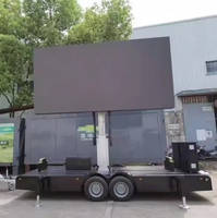 Petit écran LED mobile sur remorque, panneau LED extérieur mobile de 3 m² pour la publicité en magasin