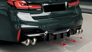 Diffusore Posteriore in Fibra di Carbonio per BMW Serie 5 G30 G38 M Sport 2017-2023, Stile M5, Spoiler in FRP - Product Image 3