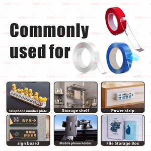 <span class=keywords><strong>Cinta</strong></span> de gel <span class=keywords><strong>transparente</strong></span> de <span class=keywords><strong>doble</strong></span> cara reutilizable personalizada de fábrica HWK, <span class=keywords><strong>cinta</strong></span> adhesiva acrílica fuerte para decoración del hogar, Material PET, nano <span class=keywords><strong>cinta</strong></span> - Product Image 6