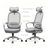 Vente directe usine de chaises ergonomiques rotatives en maille respirante, idéales pour les zones de réception de bureau, administration à prix abordable