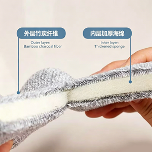 Pads démaquillants en microfibre personnalisés en gros, en charbon de bambou et polyester, lavables et réutilisables, en fibre de bambou - Product Image 2