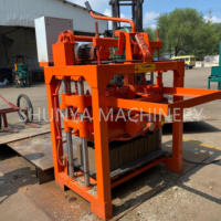 Machine à fabriquer des blocs creux et des pavés SHUNYA QM4-40, production de briques en béton, semi-automatique, 380V
