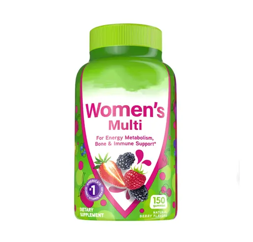 Витаминные жевательные конфеты, ежедневные витамины С ягодным вкусом для женщин с витаминами A, C, D, E, B-6 и B-12, запас 75 дней, количество 150