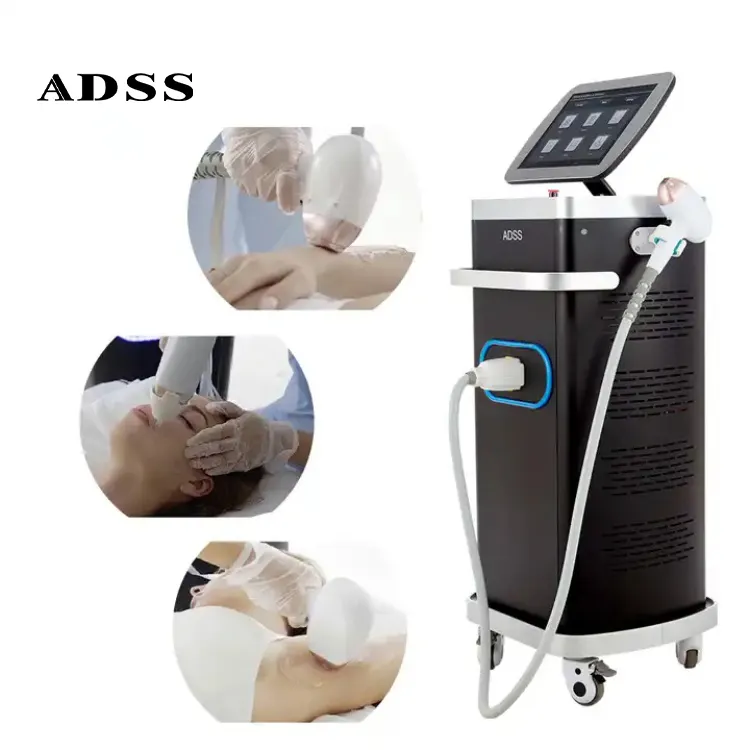 ADSS Beautician use Permanent and Pain-free 808nm diode buy laser hair removal with coper radiator cooling system