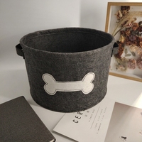Panier de rangement robuste en feutre non tissé avec poignées en corde pour placard, étagères, jouets pour bébé, organisateur de linge