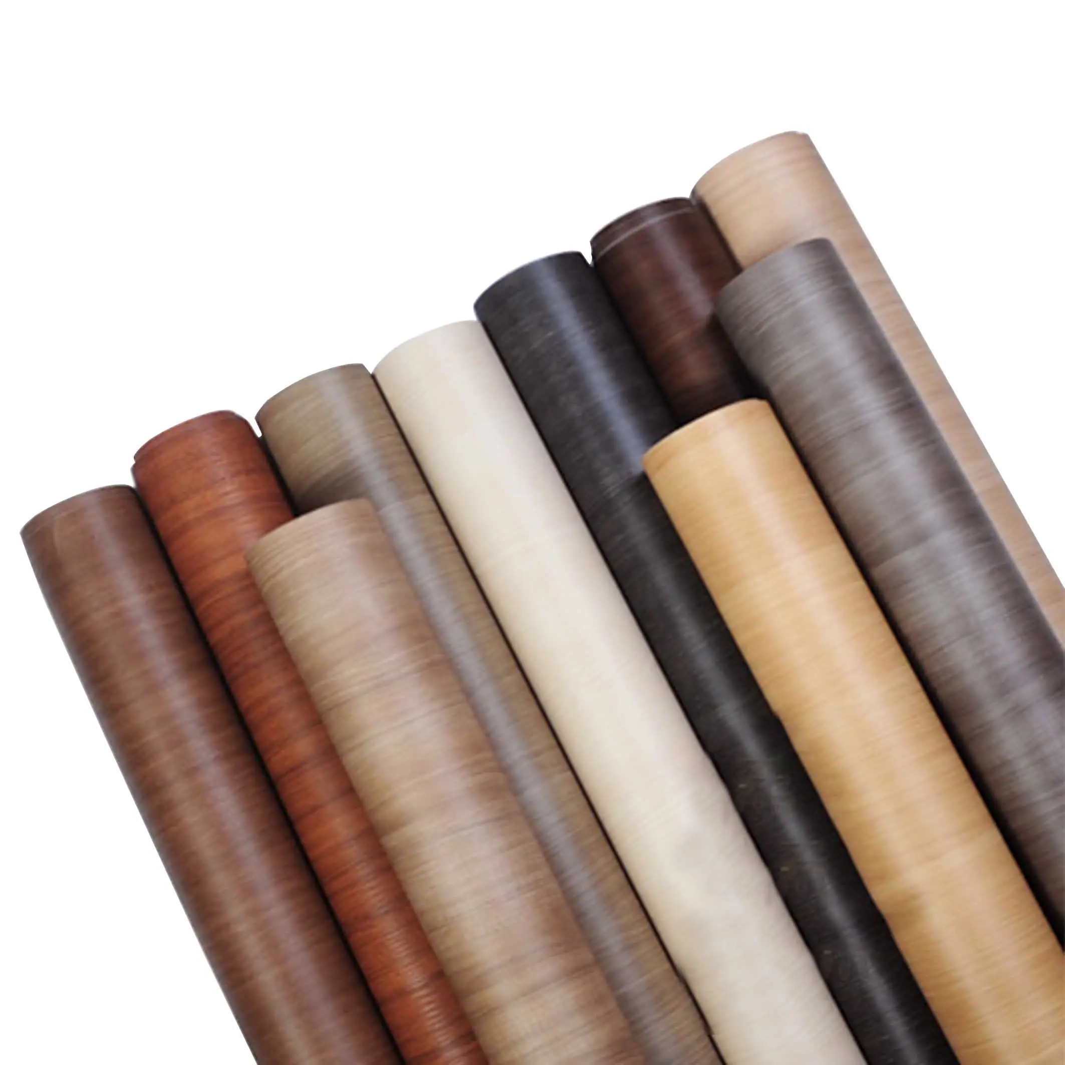 مصنع بيع مخصص تصميم دائم القشرة فراغ الخشب الحبوب الزخرفية PVC مغلفة البلاستيك طبقة للزينة للأثاث