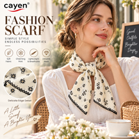 Grand bandana carré en coton imprimé surdimensionné avec tissu doux pour le cou, la tête et les cheveux