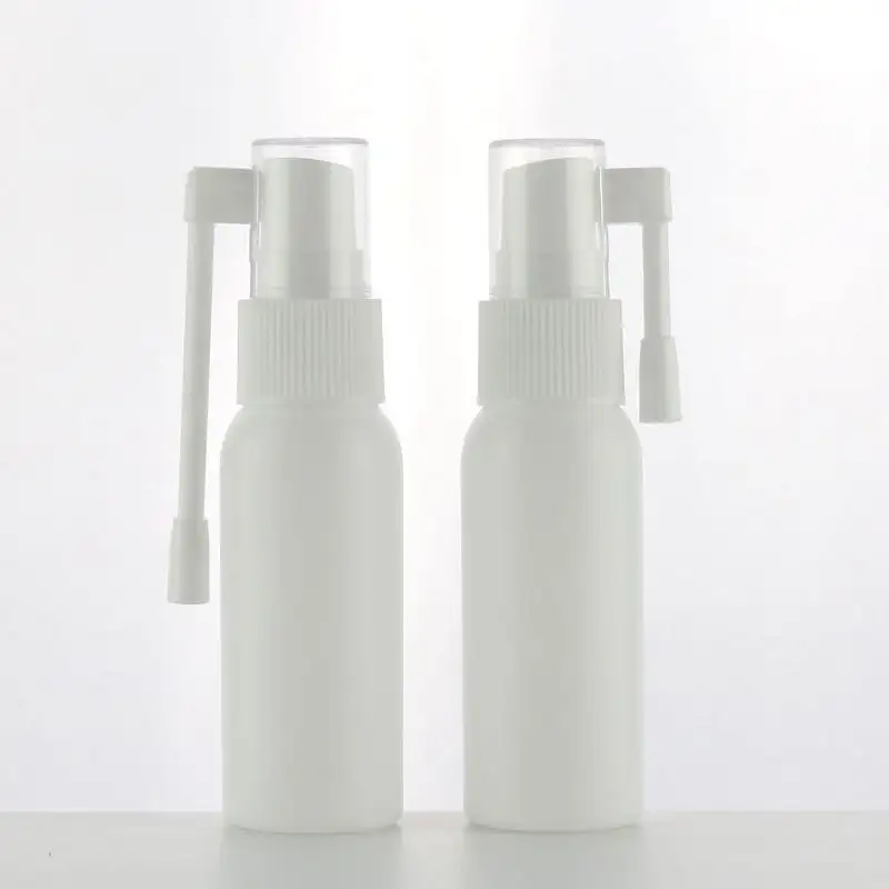 Botella pulverizadora nasal de 20ml, 30ml, 60ml, 80ml, 100ml, bomba de plástico/botella vacía rellenable de Spray transparente para boca médica de 2oz