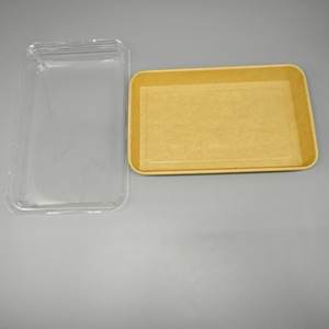 Assiettes jetables rectangulaires en papier kraft brun biodégradable pour boulangerie, hot-dogs, fête, barbecue, pique-nique, collations, salade de fruits, sushi - Product Image 4