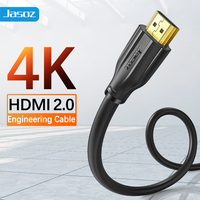 Câble amplificateur de signal HDMI Jasoz 4K 25m/30m, connecteur 19+1, haute vitesse 4K/30Hz, cuivre sans oxygène, gaine PVC tressée, lecteur DVD