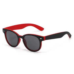 2024 moda klasik Retro yuvarlak pirinç tırnak gözlük özel marka Logo gölge güneş gözlüğü erkekler kadınlar için