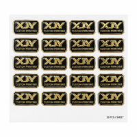 XJY Impression personnalisée Logo 3D Autocollant de transfert Uv Étiquette Électroformage Métal Nickel Or Autocollants auto-adhésifs étanches
