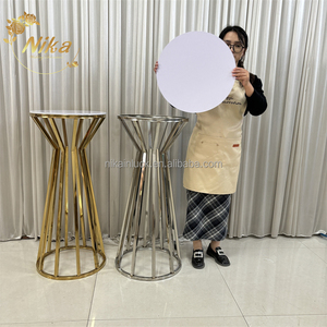 NIKA - Soportes Dorados para Decoración de Bodas y Eventos, Soporte para Pasteles y Postres, Mesa de Dulces - Product Image 1