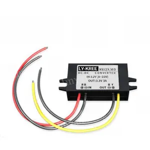 Su geçirmez DC 12V için 5V Buck dönüştürücü 3.3V 3.7V 4.2V 5V 6V 3A Stepdown trafo gerilim regülatör modülü araba için kılıf ile