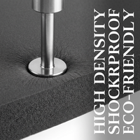 Support à bouteilles en mousse de polyuréthane noire souple, insert en éponge perforée sur mesure pour l'emballage d'huiles essentielles et de tubes à essai de laboratoire