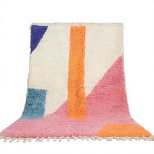 Haute qualité moderne géométrique Design NZ laine marocain berbère tapis tufté à la main inde Latex pour salon décor enfants Style - Product Image 1