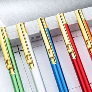 New 1.0Mm Multi-Color Ballpoint Wholesale Office Student <b>Retractable</b> Metal Custom Logo Hotel Conference Promotional <b>Pens</b> - Product Image 2