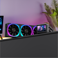 Refroidisseur d'eau liquide pour CPU Lovingcool 360 mm, nouvelle version améliorée, dissipateur thermique blanc, affichage de la température, LOGO, boîtier d'ordinateur de jeu, roulement à billes liquide