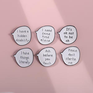 Spilla Creativa con Testo in Inglese, Bianca, Semplice e Versatile. Si Prega di Consultarmi Prima di Toccare, Ho Bisogno di Essere Solo. Badge con Testo Divertente. - Product Image 2