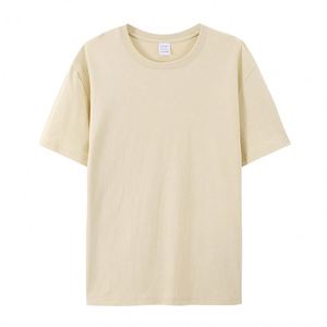 T-shirt uni en coton 100% pour homme, col rond, personnalisable avec logo de marque, impression DTG, DTF, sérigraphie en relief, haute qualité, 2025 - Product Image 6