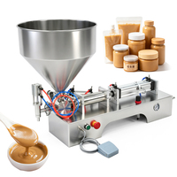 Machine de remplissage pneumatique compacte semi-automatique pour liquides et pâtes, idéale pour les petites entreprises de production alimentaire et cosmétique