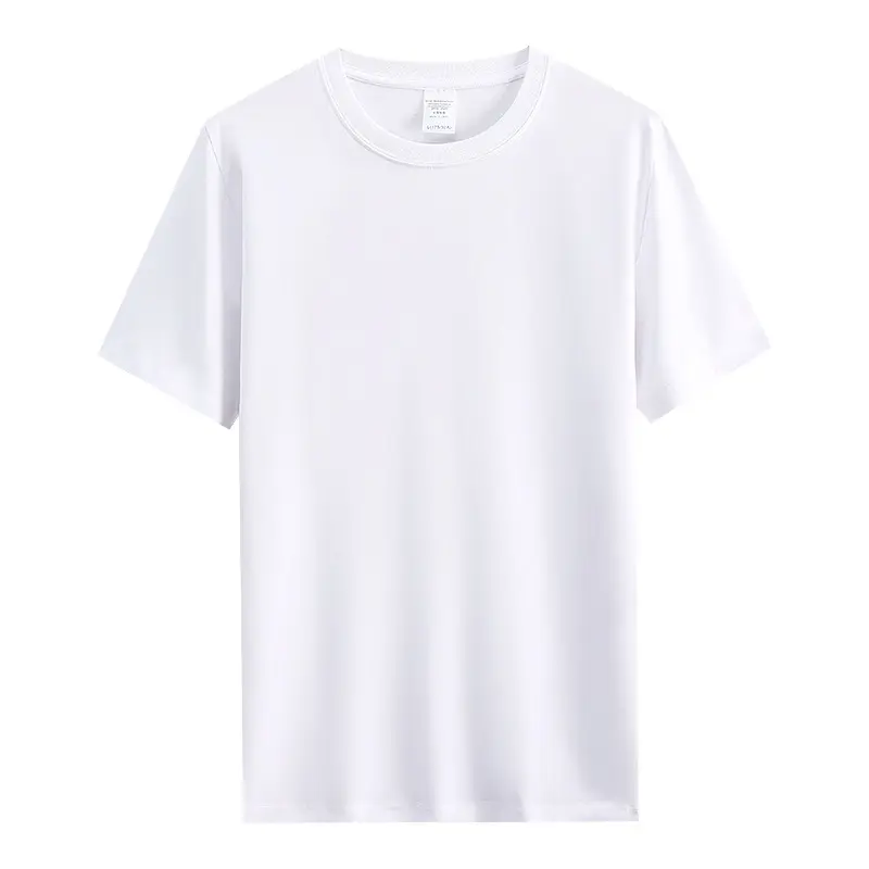 Camiseta de tecido 220G de três cores, tecido resistente a água, respirável, para homens, camiseta preta em branco, camiseta de grandes dimensões