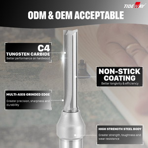 Tideway Ahşap <span class=keywords><strong>Router</strong></span> <span class=keywords><strong>CNC</strong></span> Freze Takımları Düz <span class=keywords><strong>Router</strong></span> Ucu Freze Ucu Ahşap ve MDF için Düz Uç - Product Image 5