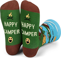 Chaussettes en chanvre personnalisées avec logo de marque, style hip-hop, streetwear, sport, chaussettes en coton, chaussettes amusantes et festives, emballage cadeau, chaussettes de camping joyeuses