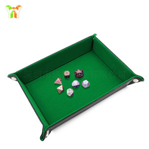 Bandeja creativa para dados de juego, bandeja de almacenamiento multifuncional de cuero PU, caja de almacenamiento, logotipo personalizable. - Product Image 5